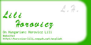 lili horovicz business card